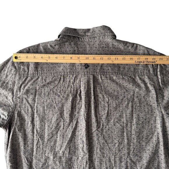 Mens Prana Grey Button-Up Long-Sleeve Shirt X-Large Cotton Blend Made In India - Picture 6 of 16